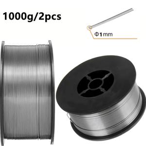 TEMU 2개입 플럭스 코어 와이어 - 아크 용접용 가스리스 용접 와이어, 저분사, 모든 위치 용접, 탄소강, 배터리 불필요, 용접 프로젝트에 적합, 용접 용품