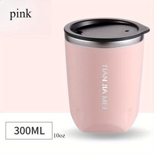 TEMU 스테인리스 스틸 커피 - 이중벽 여행용 머그컵, 사무실, 차량용 휴대용 핫/콜드 음료컵, 전문가용, 선물용 추천 (스테인리스 스틸)