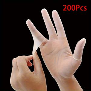 TEMU 200개 초박형 라텍스 손가락 슬리브, 미끄럼 방지 기능, 휴대폰 잡기 및 일상 안전 향상을 위해 설계 - 가볍고 통기성 좋음.|폰케이스|그립톡|게임