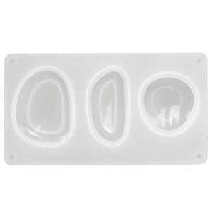 TEMU 1개 3구멍 스톤 실리콘 몰드 - 소프트 & 쉬운 탈형, DIY 스톤 장식, 석고 공예, 크리스마스 및 휴일 장식용, 내구성 있는 공예 재료, 장식 공예, 비누 몰드