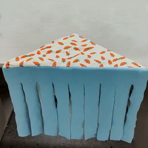 TEMU 세탁 가능한 소형 애완동물 은신처 - 당근 패턴 코지 코너 해먹 텐트, 햄스터, 페렛, 친칠라, , 용 - 내구성 있는 놀이 및 휴식용 천, 햄스터 은신처, 플러시 햄스터 하우스, 은신처, 토끼 은신처, 토끼 장난감