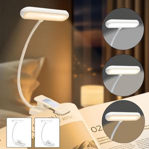 TEMU 삼색 LED 충전식 북 라이트, 소형 경량 클립형 독서등, 3가지 색상 모드 및 10단계 밝기 조절, 구스넥 디자인, 컴팩트하고 휴대 가능, 독서, 사무실 등에 적합, 독서의 최고의 동반자, 책상 액세서리,휴대용 조명,모던 램프,가벼운 램프,에너지 효율적인 LED,튼튼한 클립,조절 가능한 밝기,클립온 라이트,여행자,학생들