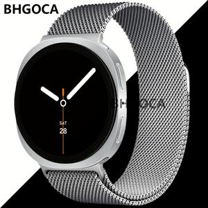 TEMU 8 밴드 40mm 44mm/ 8 클래식 밴드 46mm용 메탈 밴드, 삼성 8/8 클래식 (2025) 여성 남성용 자석 메쉬 스테인리스 스틸 밀라네즈 루프 스트랩, 웨어러블 테크 액세서리,슬림한 손목 밴드,모던 워치 스트랩,내구성 있는 메쉬 밴드,고품질 스트랩,교체용 시계 밴드,피트니스 트래커 소유자,기술 애호가