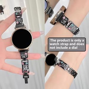 TEMU 새로운 레이저 각인 강아지 크리에이티브 프린트 메탈 스트랩 20mm 삼성 7/6/5 프로/4 클래식 | 화웨이 GT4/GT3 42mm 가민 비보액티브 5 3 베누 SQ 2 플러스 비즈니스 메탈 워치 밴드 액세서리 직장 파티 스포츠 의상 선물 걸리 스타일|스마트워치