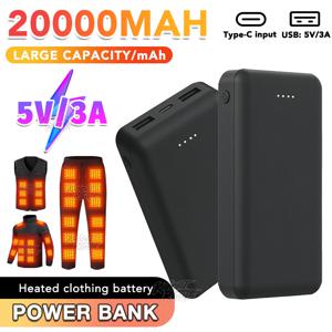 TEMU USB 포트 5V/3A 휴대용 파워뱅크 충전기 - 빠른 충전 외부 배터리 팩, 히팅 재킷, 조끼, 의류 및 태블릿용 - 이동 중 충전 장치|보조배터리|보조배터리20000