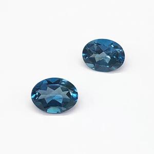 TEMU 천연 토파즈 루즈 스톤 2개, 오벌 커팅, 런던 블루, 천연 루즈 스톤 합성 보석, 주석석, 보조석, 반지, 펜던트, 귀걸이, DIY, 커플 생일 및 기념일 선물로 최적의 선택