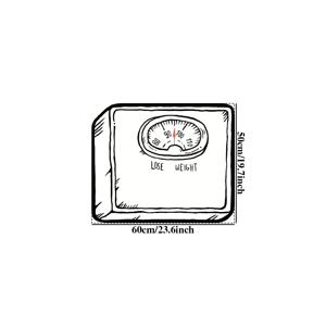 TEMU 1개 매우 두꺼운 10mm 헤비웨이트 1000g 미끄럼 방지 바닥 매트 - 초대형 50x60cm 부드러운 플러시 매트, 체중 감량 스케일 디자인, 거실 침실 사무실 홈 짐용 세탁기 사용 가능, 거실용 러그