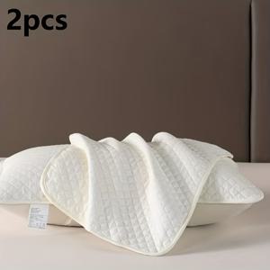 TEMU 2개 패키지 봉투형 지퍼 베개 커버 - 땀 방지 베개 커버 - 표준 베개 호환 - 베개 속 보호 및 청결 유지 - 가정, 여행, 선물용으로 이상적 - 우아한 베개 커버, 여행용 베개 커버