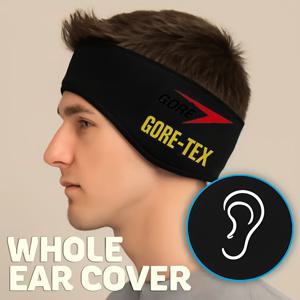 TEMU GORE-TEX 프린트 헤어밴드 - 기술이 적용된 따뜻한 겨울 귀 마프, 남녀 공용 딱딱한 핏 헤어웨어, 내구성이 뛰어난 폴리에스터, 레드 & 로고가 세련되게 디자인, 야외 활동, 할로윈 & 추수감사절 선물, 겨울 헤어웨어 | 스타일리시 헤어밴드