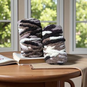 TEMU 2개입 핸드 니트용 청키 얀 - 1000g/35.27oz 슈퍼 벌키 두꺼운 푹신한 쉐닐 얀 ( 포함), 혼합 색상, 담요, 코바늘 뜨개질에 적합, 여성, 남성, 크리스마스, 코바늘 용품, 공예 얀, 부드러운 질감의 얀을 위한 특별한 선물|뜨개실