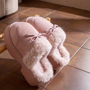 TEMU ECAC 여성용 겨울 두꺼운 밑창 슬리퍼 - EVA 밑창 & 포근한 실내/야외용, 슬립온 디자인, 추운 바닥용 쿠션, (가정용) - 브랜드 이름 사용 가능|슬리퍼|여성슬리퍼