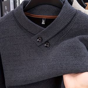 TEMU 남성용 캐주얼 크루넥 스웨터 | 니트 원단, 중간 정도의 신축성, 단색, 가을/겨울에 적합, 캐주얼 및 야외 활동에 다용도로 활용 가능|요가