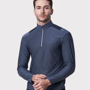 TEMU [이지바이] 남성용 어깨배색 긴팔 집업 티셔츠 위클리 (AY12LT011M)