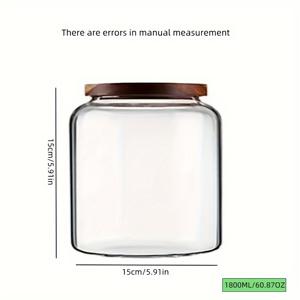 TEMU 대용량 유리 보관용 항아리 - 고급 보로실리케이트, 재사용 가능 & 다용도 주방 정리함, 곡물 및 기타 용도, 1800ml/2700ml/3500ml/4200ml