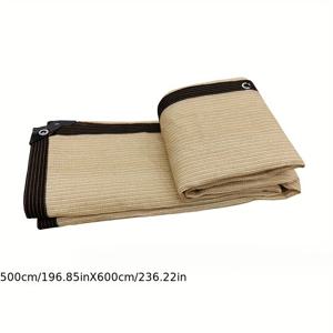 TEMU 가정 정원, 발코니, 자동차 및 식물을 위한 강화된 가장자리가 있는 베이지색 햇빛 가리개 네트, 정원 그늘막 네트 및 파티오 및 현관용 햇빛 차단 커버를 포함한 실외 사용에 적합합니다.