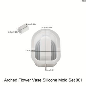 TEMU 수경 화분, 시험관, 꽃꽂이용 실리콘 몰드. 석고, 레진 또는 석고 화분 제작에 이상적이며, 홈 데코레이션에 적합합니다.