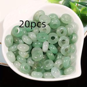 TEMU 20개 천연 로즈 쿼츠 그린 어벤처린 폴리시드 스톤 비즈 - 주얼리 만들기, 공예 및 비딩 프로젝트용 대형 홀 라운드 비즈, 주얼리 만들기용 비즈, 공예 비즈, 매끄러운 질감, 고품질 비즈, 주얼리 만들기용 그린 비즈, 팔찌용 그린 비즈, 팔찌용 그린 비즈 팔찌, 원래 천연 석재, 팔찌용 비즈, 매력, 주얼리 만들기 용품