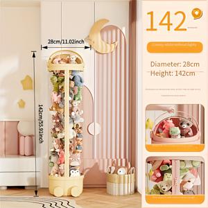 TEMU 1개 엑스트라탨(142.01cm/172.01cm) 지퍼가 달린 인형 보관용 버킷 - 튼튼한 투명 원통형 정리함, 휴대하기 쉬운, 견고함 - 인형, 액션 피규어, 테디 베어를 위한 공간 절약형 - 옷장, 선반, 여행에 이상적인 생일/크리스마스 선물