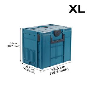 TEMU 플립형 공구 보관함 S/M/L/XL (개별 판매) | 인터로킹 & 쌓을 수 있는 디자인 | 풀 핸들 트롤리 트레이 (분리 판매) | 쉬운 끌기 & 노력 절약을 위한 확장 가능