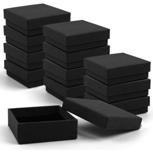 TEMU 목걸이, 귀걸이, 반지 상자 포함 선물 상자 세트. 면 패딩이 있는 12개의 사각 카드보드 주얼리 선물 상자가 특징이며 크리스마스, 하누카, 동지, 결혼식과 같은 행사에 적합하며 주얼리 포장에 완벽합니다.