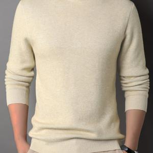 TEMU 남성 슬림핏 하프넥 스웨터 | 캐주얼 단색, 하이 스트레치 원단, 가을/겨울 시즌