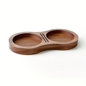 TEMU 조절 가능한 압력 노브, 물 분배망 및 머신용 보관 칸이 있는 호두나무 커피 탬퍼 - 내구성 있고 세련된 커피 도구 정리대, 커피 바