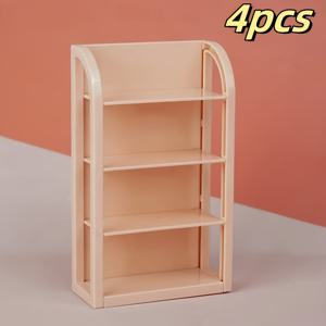 TEMU 튼튼한 플라스틱 미니 슈퍼마켓 선반 4개 세트 - 1:6~1:12 스케일 미니어처 정원, 풍경, 화분 장식, 창가 디스플레이 및 공예 장식에 적합!