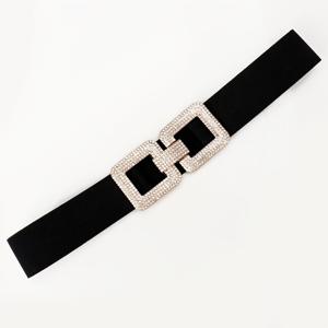 TEMU 1개 여성용 탄성 허리 벨트, 심플한 단색, 합금 버클, 자유롭게 조절 가능, 긴 스커트 및 트렌치 코트와 매치하기에 적합.