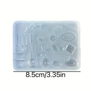 TEMU 실리콘 레진 주조 몰드 - 티파티 테마의 찻주전자, 컵케이크, 장미 및 백조 디자인 키링, 쥬얼리, 홈 데코용 - 내구성 있는 재사용 가능한 공예 몰드, 홈 데코 악센트 | 파스텔 몰드 | 실리콘 레진 몰드