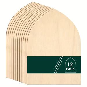 TEMU 12개 대형 아치형 목재 장식 패널, 졸업장, 크리스마스 오너먼트, 홈 데코 아트 및 창의적인 DIY 프로젝트에 완벽한 도색용