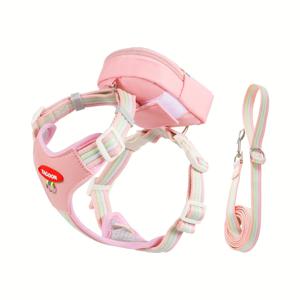 TEMU 강아지 나들이 3종 세트, 강아지 하네스 & 가방 & 리드, 통기성 가벼운 무제약 걸이 조끼 안전 버클 포함, 강아지와 새끼 고양이용|강아지옷