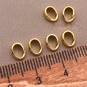 TEMU 18K 금도금된 구리 소재, 색상 유지력이 뛰어난 작은 씨앗 버클 15개입. 수제 목걸이, 팔찌, 펜던트 액세서리 재료.