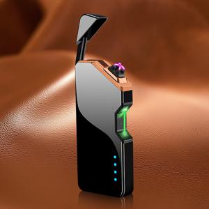 TEMU LCFUN 방풍 전기 플라즈마 라이터 USB-C 충전식, 듀얼 아크 점화 & 빠른 충전 - 캠핑, 바베큐, 불꽃놀이용 안전 레이저 인덕션 라이터 - 세련된 블랙 전동 라이터 (성인 및 청소년을 위한 이상적인 선물), 취미 도구, 모던 액세서리|캠핑용품