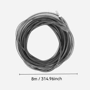 TEMU 8미터 전기 배수관 청소 파이프 클리너 액세서리, 파이프, 배수구, 변기 및 바닥 배수구를 위한 조합형 헤드 클리너|싱크대수전|변기부속품