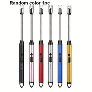 TEMU 1개 방풍 무화염 전기 라이터, 주방 펄스 충전 점화 건, 촛불, 바베큐, 캠핑 및 가정용 - 크리스마스와 새해 축하에 완벽