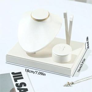 TEMU 싱글 PU 가죽 주얼리 디스플레이 스탠드, 목걸이 및 귀걸이와 같은 주얼리를 정리하여 보관하기 위해 설계됨, 목걸이, 이어 스터드, 반지 보관에 적합하며 주얼리 정리함, 보관 트레이, 반지 및 귀걸이 디스플레이 스탠드로 사용 가능