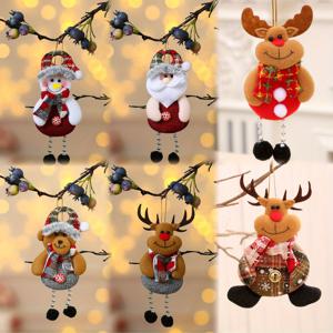 TEMU 6개 크리스마스 트리 만화 참 - 축제 분위기의 산타, 사슴 & 눈사람 행잉 장식, 내구성이 뛰어난 패브릭 장식, 크리스마스 트리용, 클래식 스타일의 홈 & 파티 장식 선물