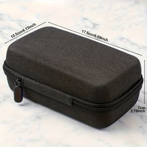 TEMU 내구성 있는 EVA 하드 쉘 사각 보관 가방 - 휴대용 여행용, 전자기기, 하드 드라이브, 이어폰, 파워뱅크 및 자동차/자전거 타이어에 적합, 내구성 지퍼 잠금, 이어폰 정리함, 전자 제품 정리함, 차량 타이어 가방, 슬림한 디자인, 휴대용 정리함, 고강도 소재, 견고한 구조, 여행 케이스, 장비 파우치, 아웃도어 모험가 및 오피스 전문가를 위한