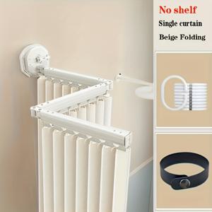 TEMU 1개 고품질 접이식 샤워 커튼 후크 및 스트랩 포함, 보이지 않는 습식/건식 분리 욕실 스크린으로 쉬운 보관, 현대적인 홈 데코에 현대적인 미학을 더합니다