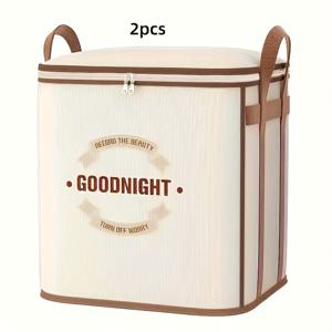 TEMU 2개 대용량 헤비듀티 접이식 수납박스 (힌지 & 고정끈 포함) - 내구성 플라스틱 휴대용 정리함, 여행, 침대 밑, 홈 스토리지용 - 옷, 이불, 침대 밑 수납 멀티 컨테이너