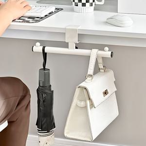 TEMU 조절 가능한 벽걸이 책상 후크 - 드릴 필요 없음, 쉬운 설치, 철재, 사무용품, 가방, 우산, 배낭에 이상적, 책상 액세서리, 조절 가능한 공부용 테이블 후크, 조절 가능한 컴퓨터 테이블, 벽걸이 후크, 가방/백팩 후크, 사무용품 후크, 쉬운 설치 후크, 조절 가능한 후크