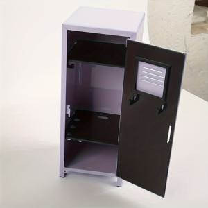 TEMU 열쇠 잠금 장치가 있는 소형 금속 보관 캐비닛 - 블랙, 핑크, 라이트 블루 안전 금고로 제공되며, 책상, 침실 및 홈 오피스 보관에 적합 | 현금, 보석 및 소형 물품 보관에 완벽합니다.