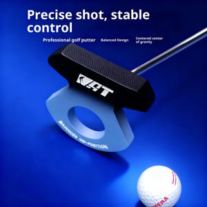 TEMU 새로운 그라데이션 골프 퍼터 1개 | CNC 3차원 패턴 + 컬러 그라데이션 페인트 공정, PU 블랙 및 실버 미끄럼 방지 그립, 33.5/34.5인치, 무료 PU 캡 커버, 볼 픽업 기능이 있는 클럽 헤드, 오른손잡이 남성에게 적합