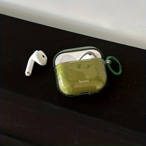 TEMU 레트로 반투명 멀티컬러 이어폰 + 링 이어폰 케이스, 애플 에어팟 프로 3 케이스 / 에어팟 프로 2 케이스 / 에어팟 4 케이스 / 에어팟 3 케이스 / 에어팟 2 케이스 호환 / 패셔너블 여성용 이어폰 케이스 / 미니멀리