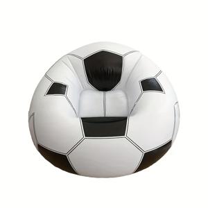TEMU 1개, 축구공 모양의 팽창식 소파 (싱글 시트), 내구성이 뛰어난 PVC 소재로 제작, 모던한 인테리어를 위한 스포츠 테마 레저 의자 - 실내/실외 사용에 적합, 거실, 침실, 사무실, 발코니, 여행에 이상적
