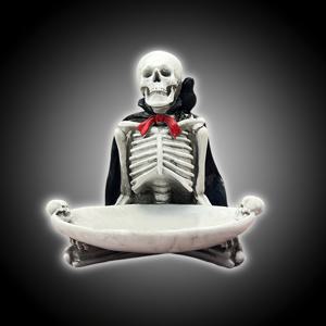 TEMU 해골 트레이 , 복도 데스크탑 장식 조각상, 장식품, 사탕 및 기타 물품 배치에 적합, 비식품 접촉용