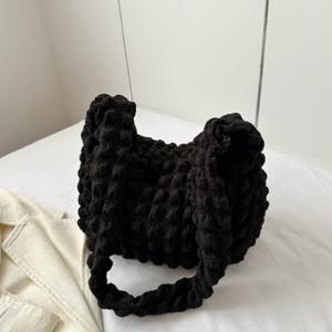 TEMU 이 한국 스타일 버블 숄더백은 부드러운 매력을 강조하며 우산을 담을 수 있는 넉넉한 공간을 제공하며 선물용으로 완벽합니다.