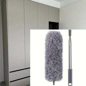 TEMU 확장 가능한 극세사 먼지떨이 브러쉬 - 유연한 헤드, 재사용 및 세척 가능, 높은 천장, 거실, 침실, 욕실 및 파티오에 적합 - 배터리 불필요.