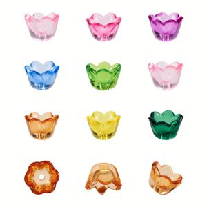 TEMU 약 190Pcs/50g 10x6mm 무작위 혼합 색상 투명 꽃 아크릴 비즈 참스 우아한 DIY 팔찌 목걸이 귀걸이 수공예 소규모 비즈니스 보석 제작 용품