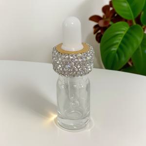 TEMU 라인 석 장식 유리 점적기 병, 미니 에센셜 오일 점적기 병 투명 유리 약병 샘플 점적기 병, 점안기가 있는 빈 향수 화장품 액체 용기